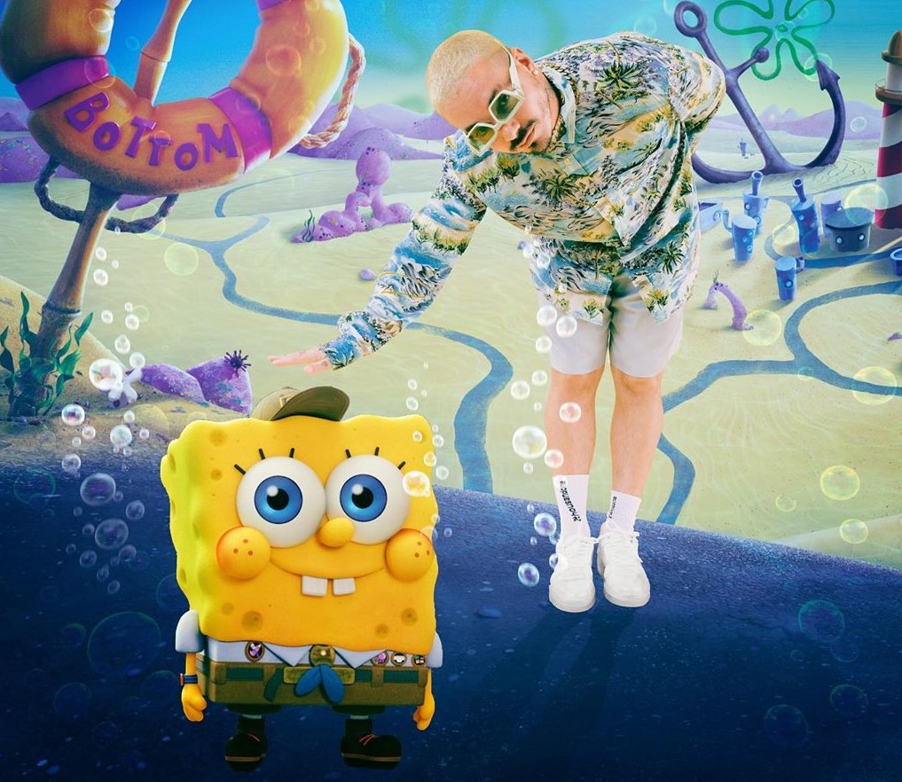 J Balvin y Tainy visitan Fondo de Bikini en el video de “Agua”: canción de  la próxima película de Bob Esponja – La Rata